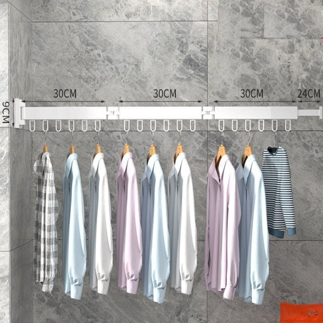 Retractable wall-mounted clothes drying rack - product photo 13