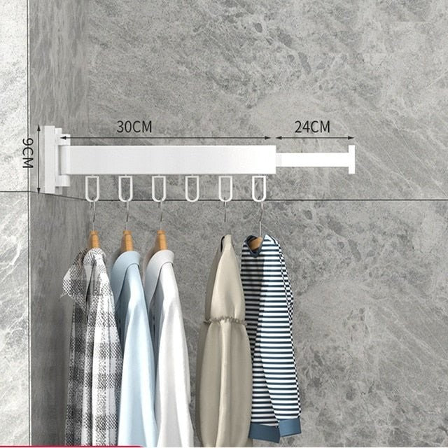 Retractable wall-mounted clothes drying rack - product photo 9