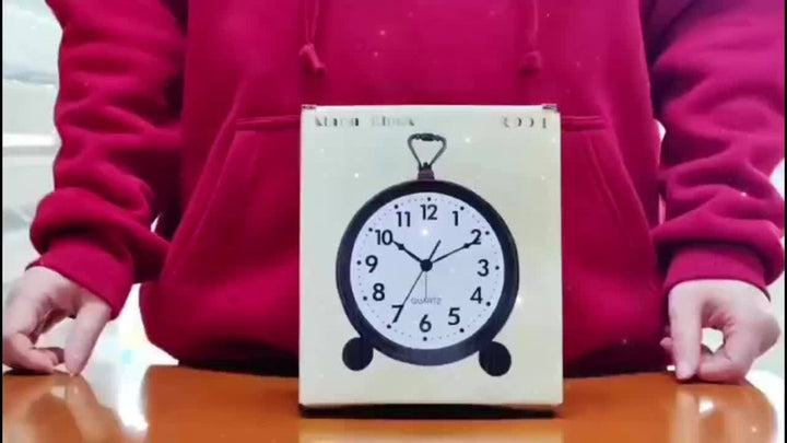 Retro metal twin-bell alarm clock - product photo 6