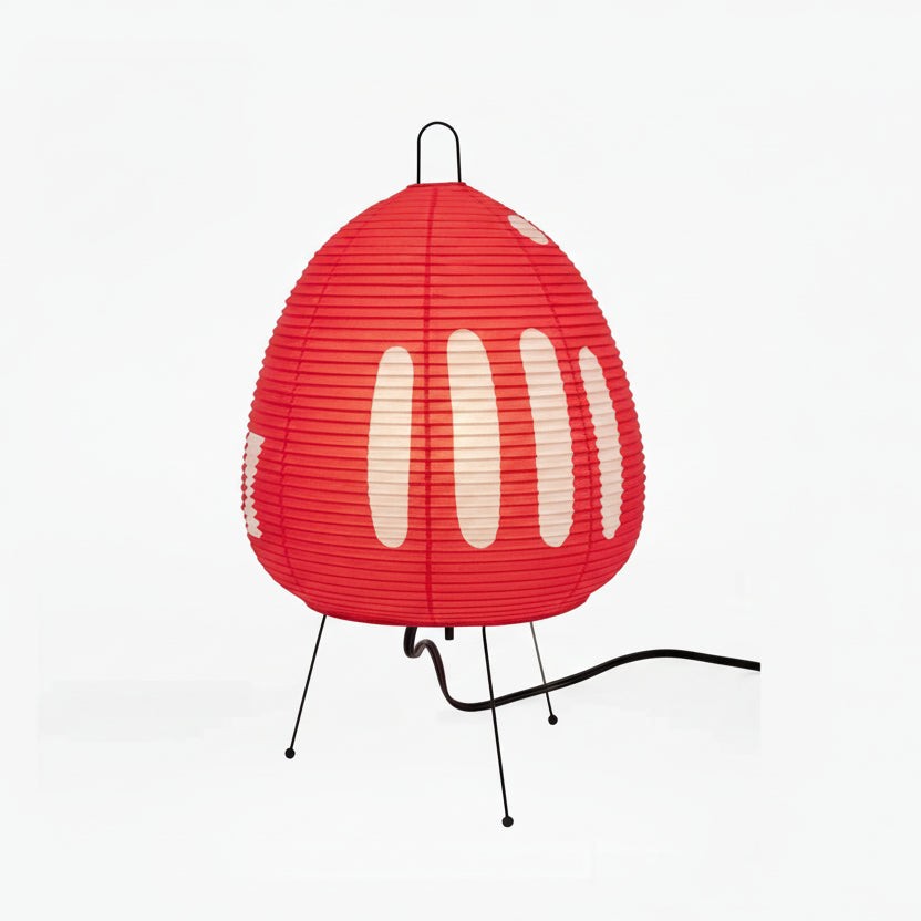Rice paper table lamp giving a soft diffused glow - product photo 10