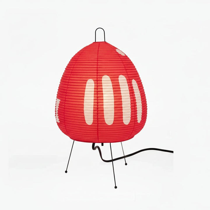 Rice paper table lamp giving a soft diffused glow - product photo 10