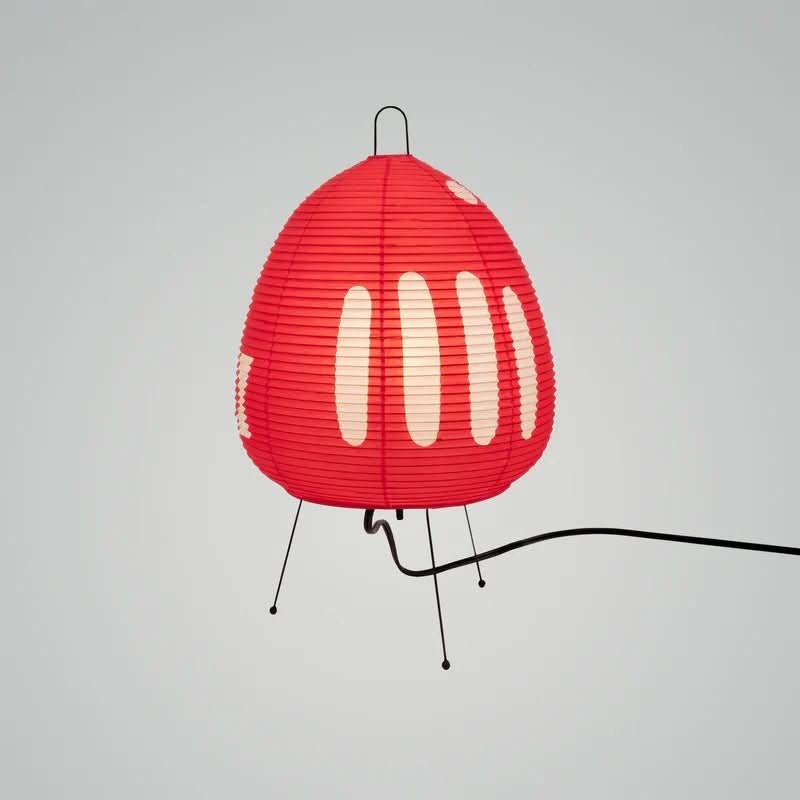 Rice paper table lamp giving a soft diffused glow - product photo 15