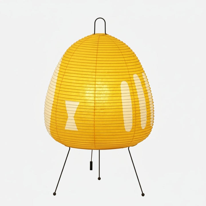 Rice paper table lamp giving a soft diffused glow - product photo 16