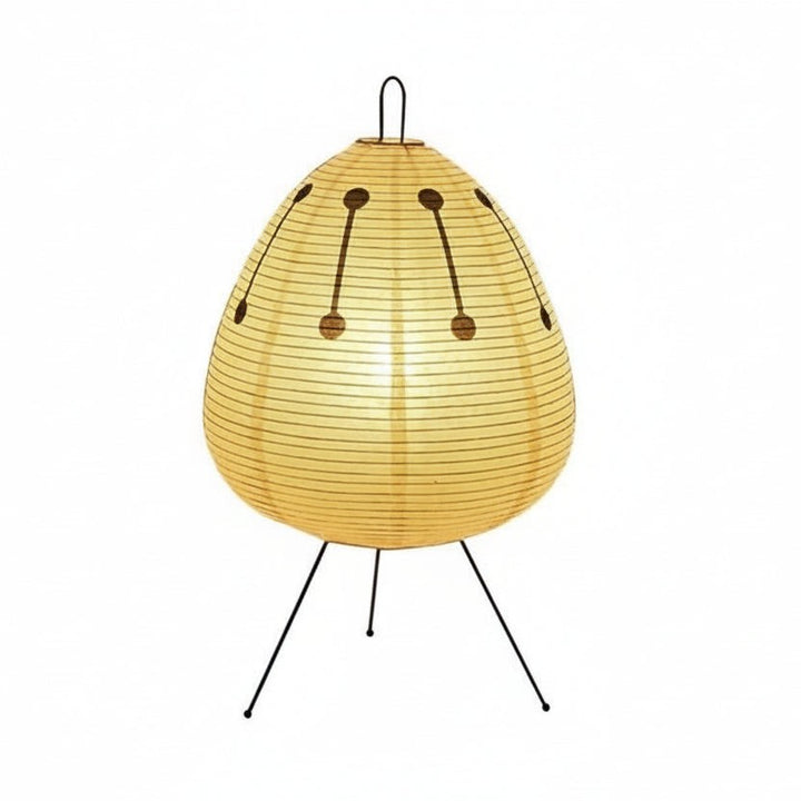 Rice paper table lamp giving a soft diffused glow - product photo 8
