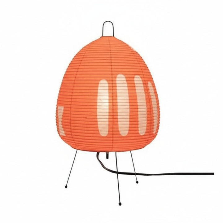 Rice paper table lamp giving a soft diffused glow - product photo 9