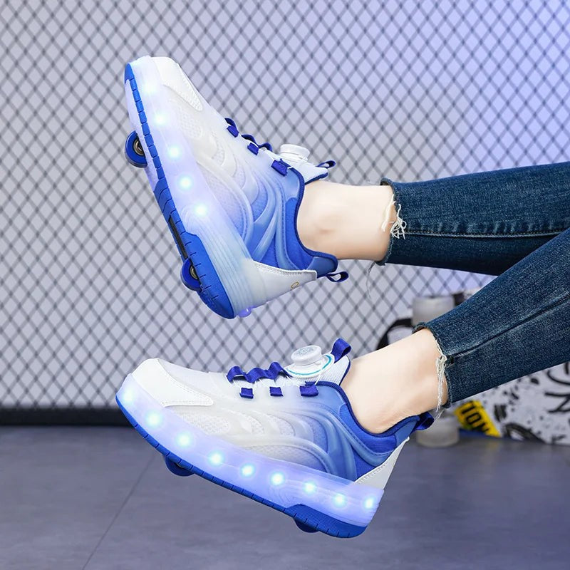 Roller skate sneakers with light-up wheels - product photo 2