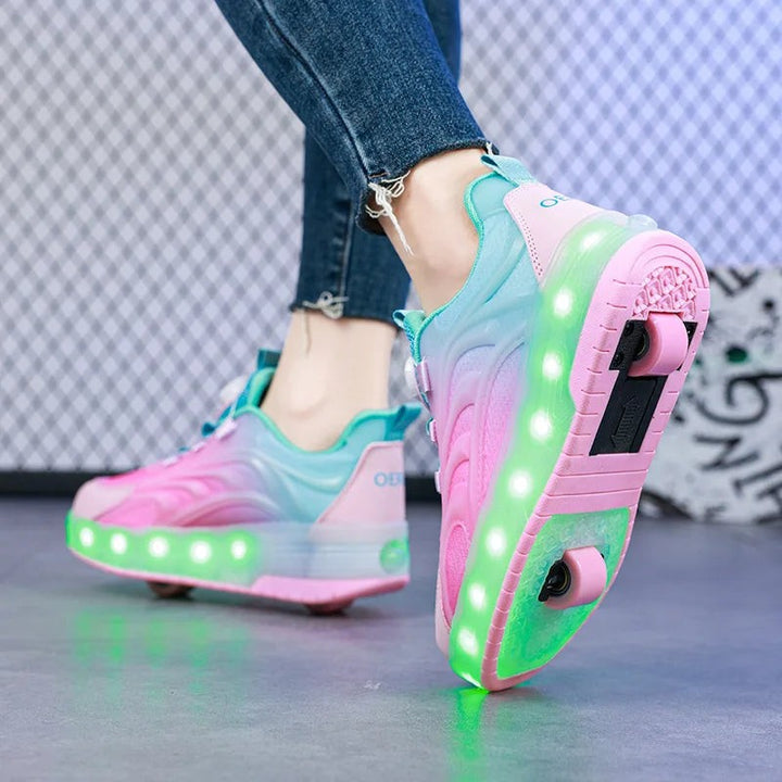 Roller skate sneakers with light-up wheels - product photo 5