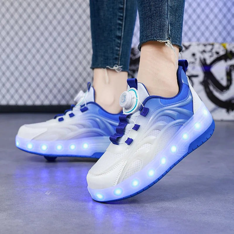 Roller skate sneakers with light-up wheels - product photo 6