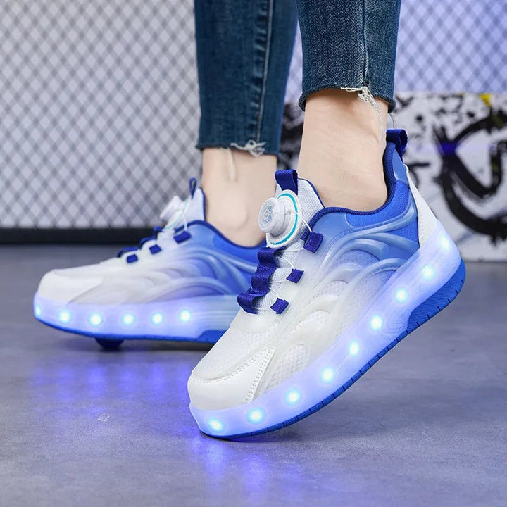 Roller skate sneakers with light-up wheels - product photo 6