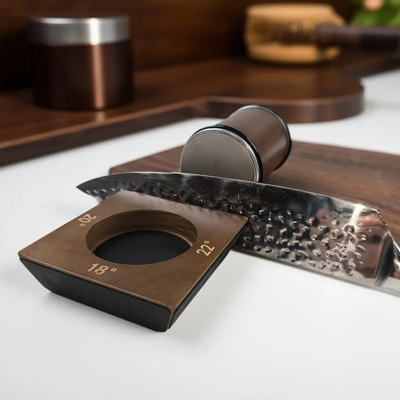 Rolling diamond knife sharpener on a solid wood base - product photo 8