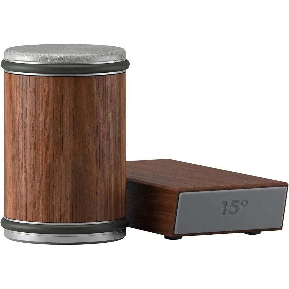 Rolling diamond knife sharpener on a solid wood base - product photo 9