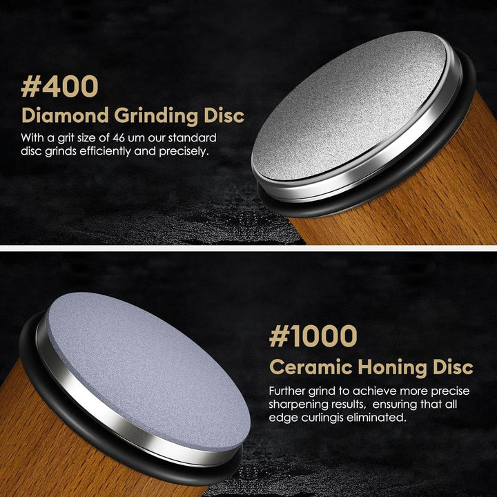 Rolling knife sharpener with a diamond disc and magnetic angle guide - product photo 8