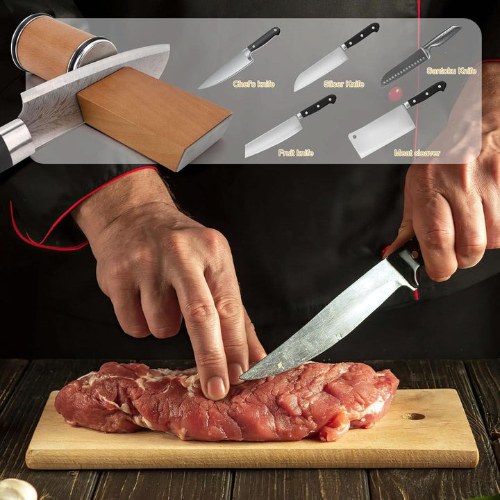 Rolling knife sharpener with a diamond disc and magnetic angle guide - product photo 9