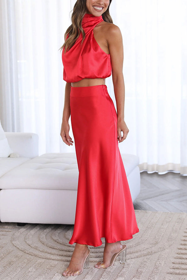 Celina | Women’s Halter Top Two-Piece Set