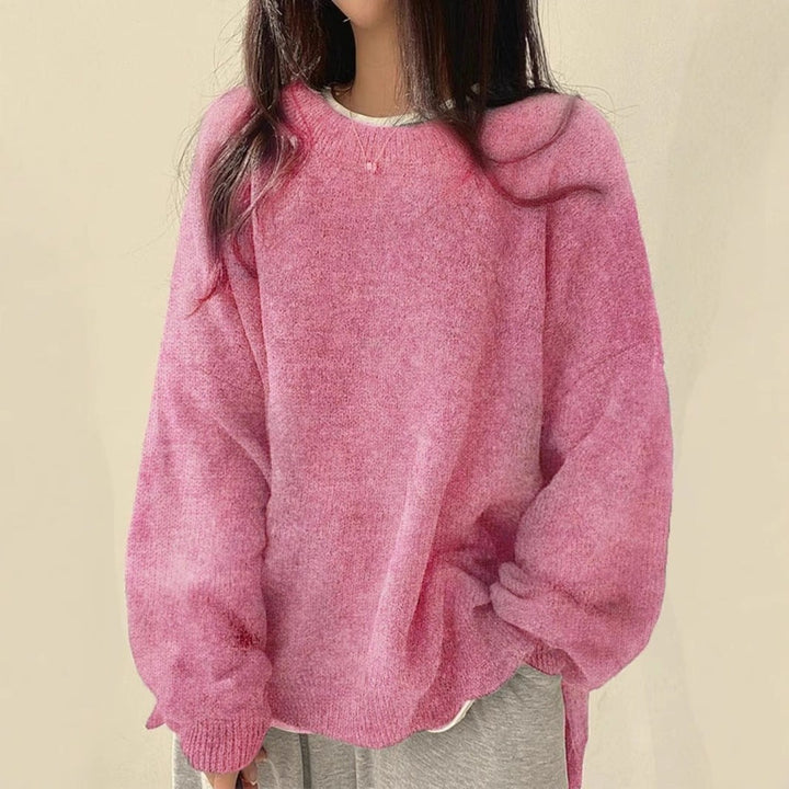 Round neck long sleeve sweater - product photo 3