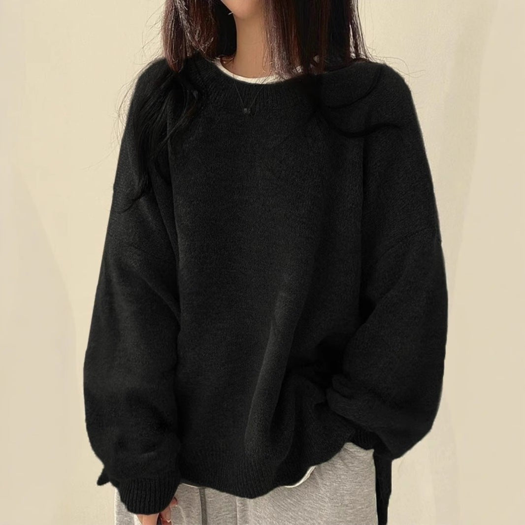 Round neck long sleeve sweater - product photo 4