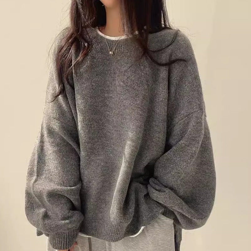 Round neck long sleeve sweater - product photo 6