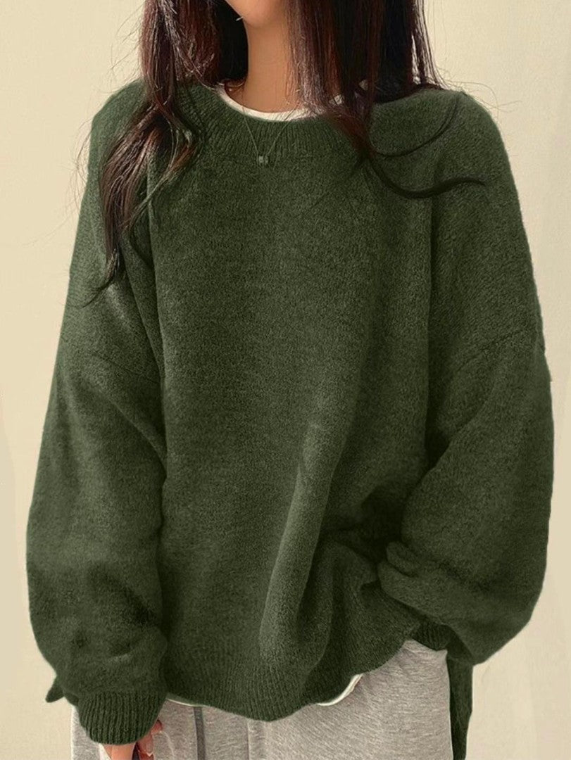 Round neck long sleeve sweater - product photo 7