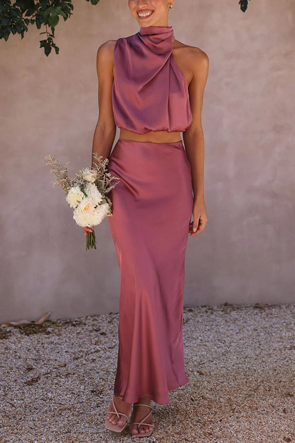 Celina | Women’s Halter Top Two-Piece Set