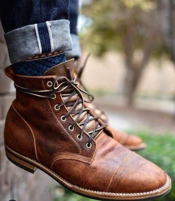 Miles | Men’s Rugged Lace-Up Ankle Boots With Heavy-Duty Sole