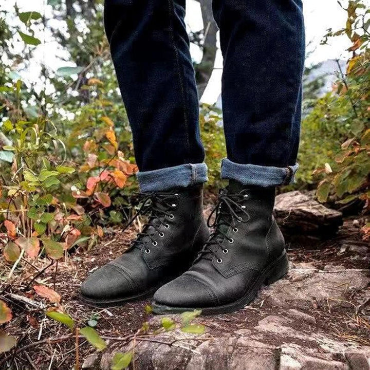 Miles | Men’s Rugged Lace-Up Ankle Boots With Heavy-Duty Sole
