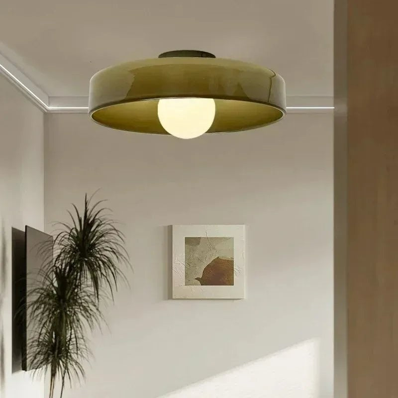 Scandinavian clear glass ceiling pendant lamp with a warm glow - product photo 1