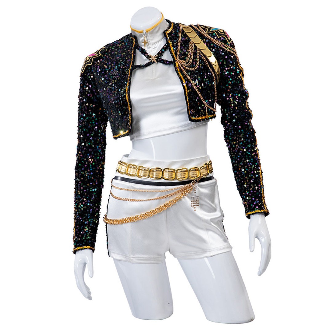 Sequined black and gold performance costume set - product photo 5