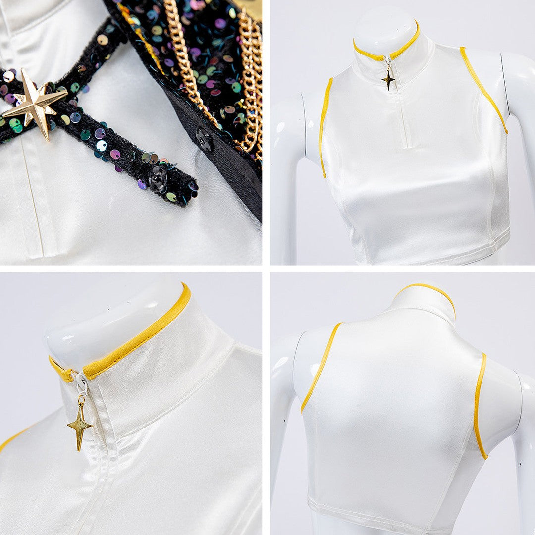 Sequined black and gold performance costume set - product photo 8