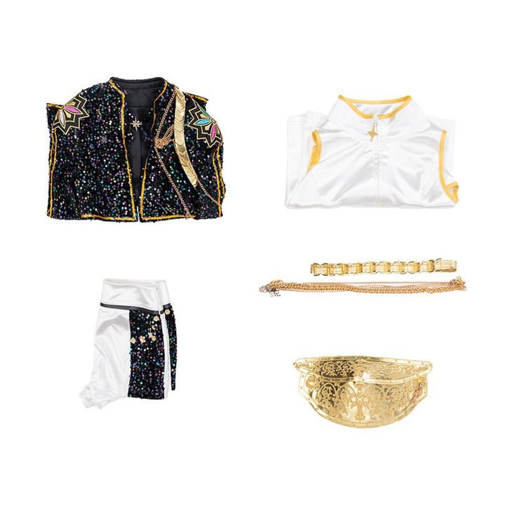 Sequined black and gold performance costume set - product photo 9
