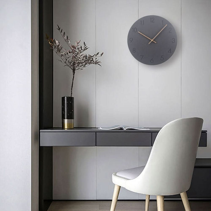 Silent Nordic wall clock with a minimal face - product photo 2