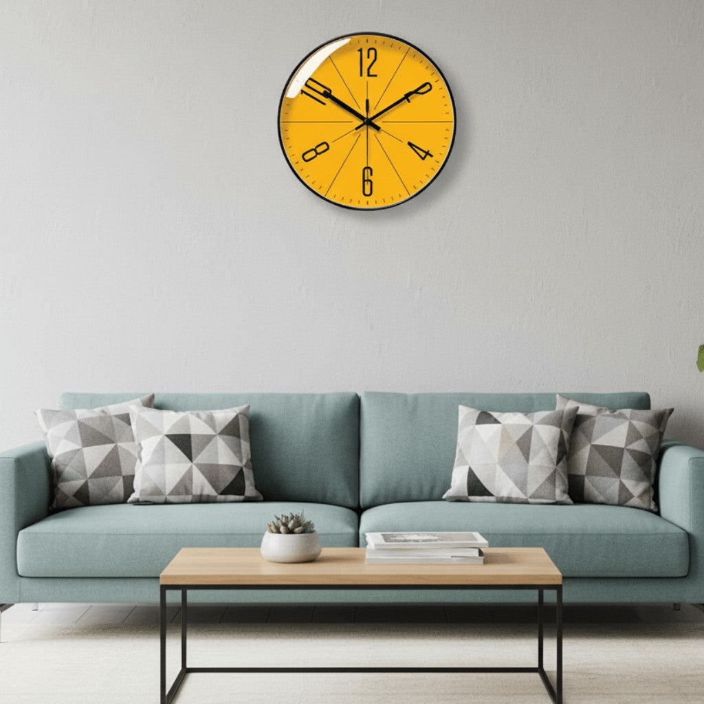 Silent quartz wall clock with a clean Nordic dial - product photo 1