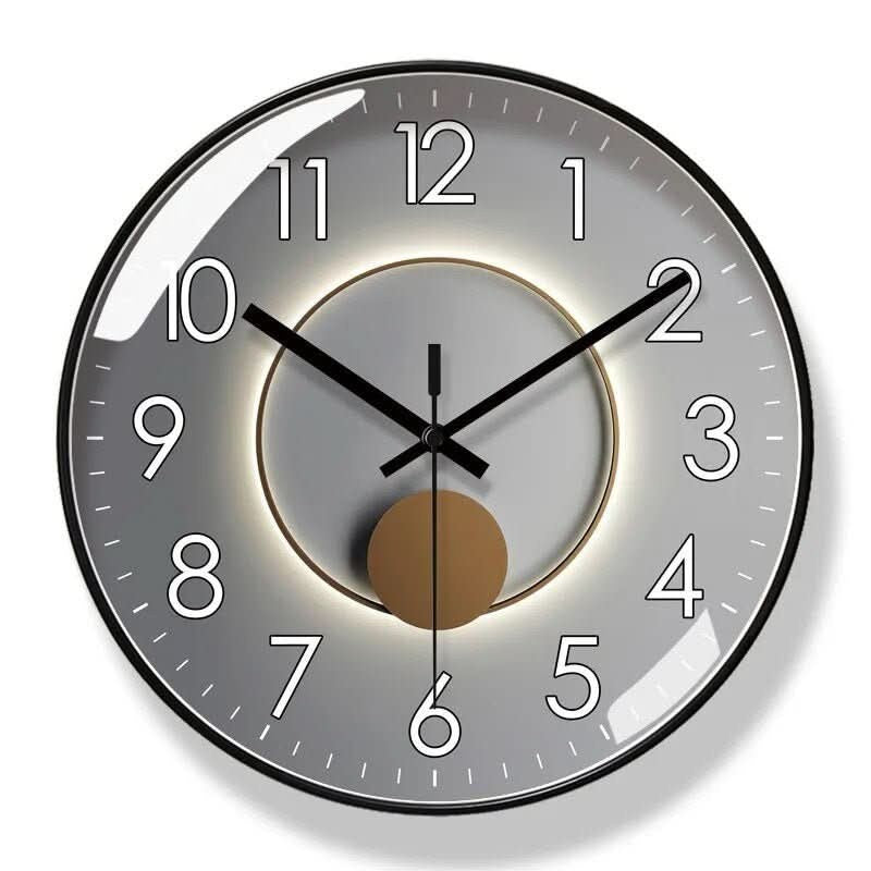 Silent quartz wall clock with a clean Nordic dial - product photo 9