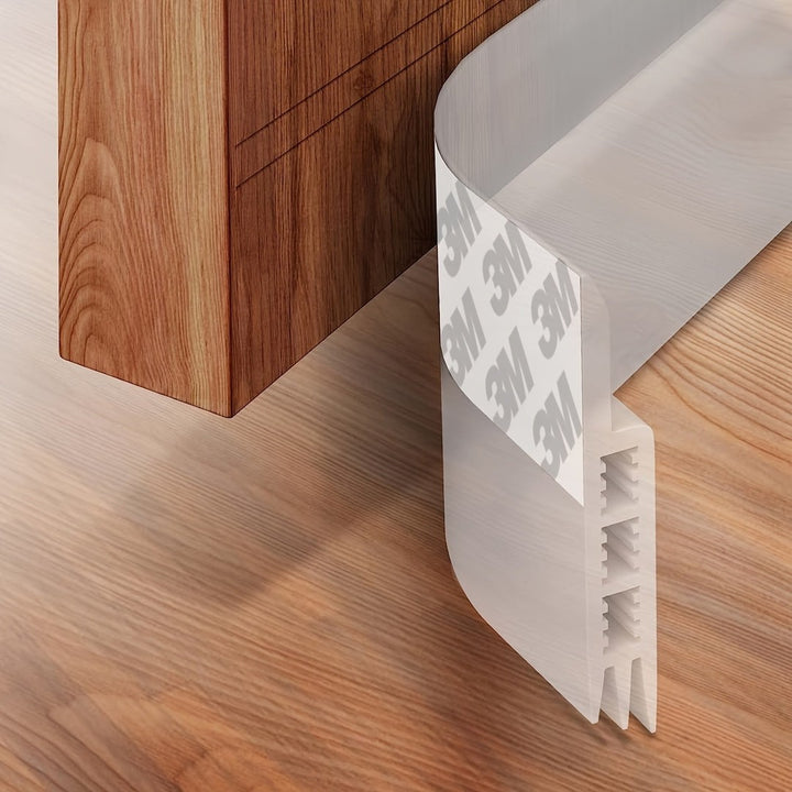 Silicone door draft seal fitted under a door - product photo 10