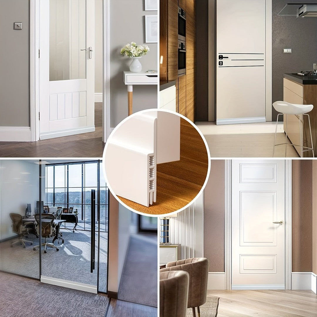 Silicone door draft seal fitted under a door - product photo 11