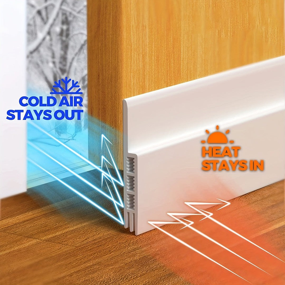 Silicone door draft seal fitted under a door - product photo 2