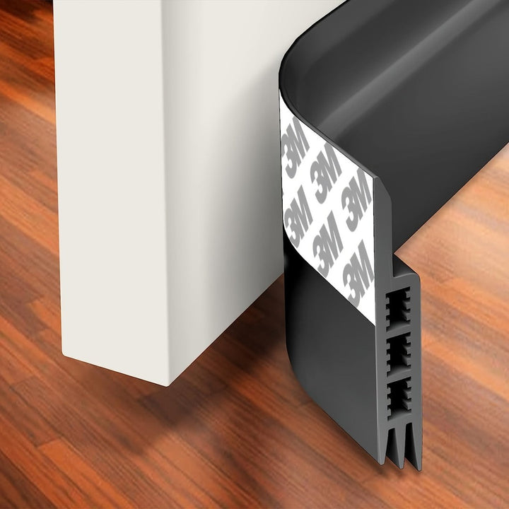Silicone door draft seal fitted under a door - product photo 4