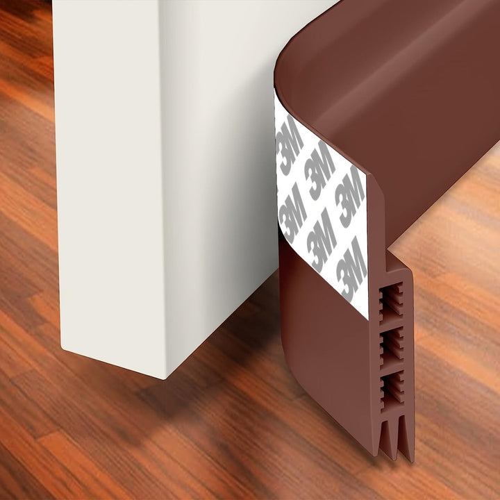 Silicone door draft seal fitted under a door - product photo 6