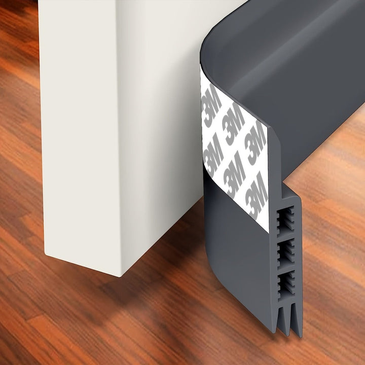 Silicone door draft seal fitted under a door - product photo 8