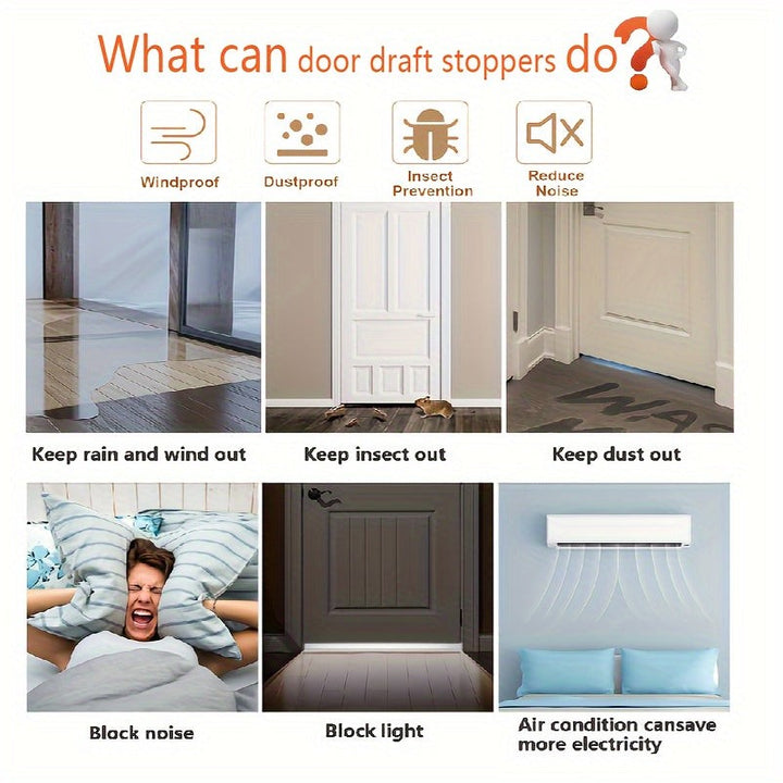 Silicone door draft seal fitted under a door - product photo 9