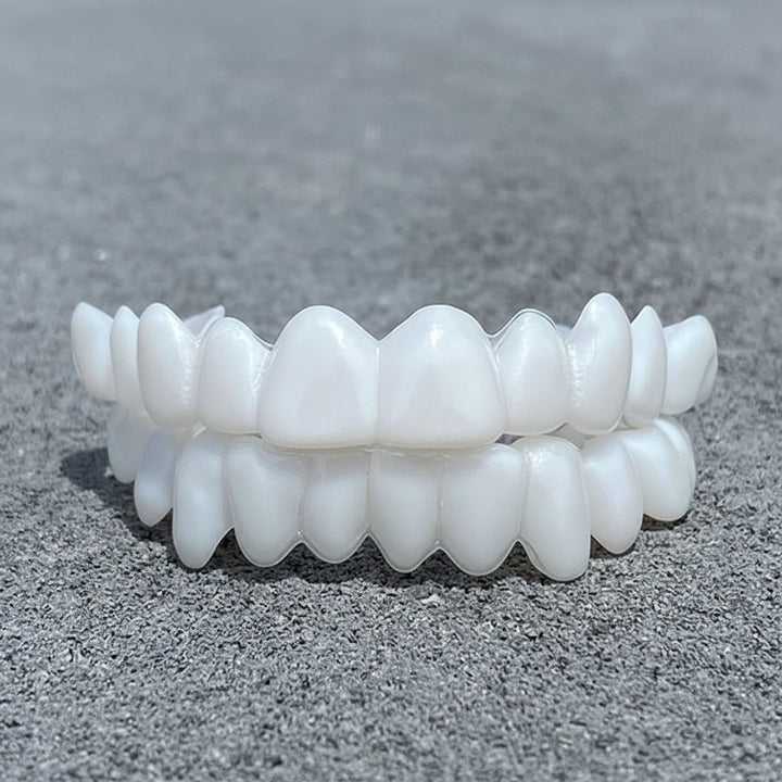 Snap-on cosmetic tooth veneer shell for an even white smile - product photo 2