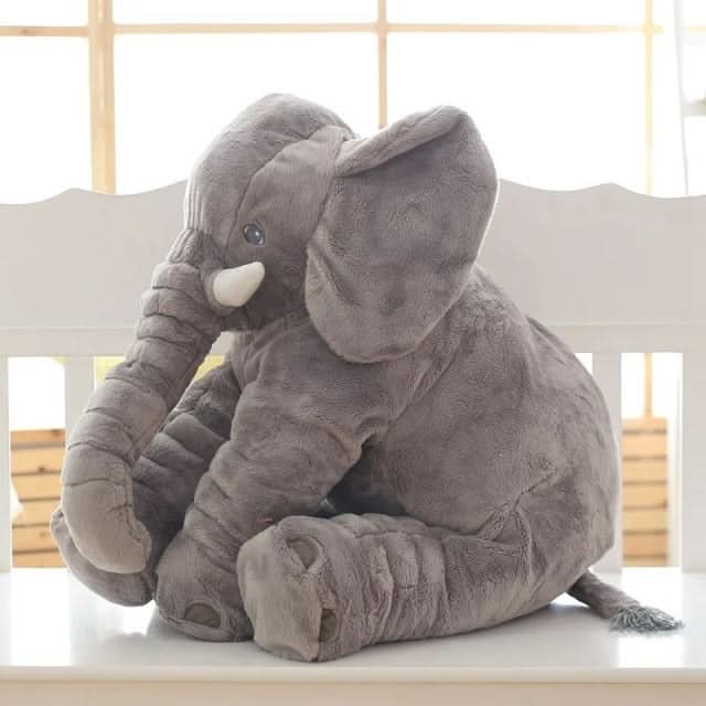 Soft plush elephant cuddle pillow in a child's room - product photo 5