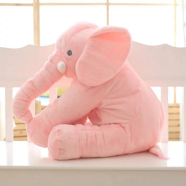 Soft plush elephant cuddle pillow in a child's room - product photo 7