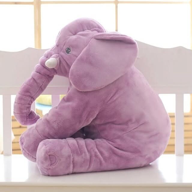 Soft plush elephant cuddle pillow in a child's room - product photo 8