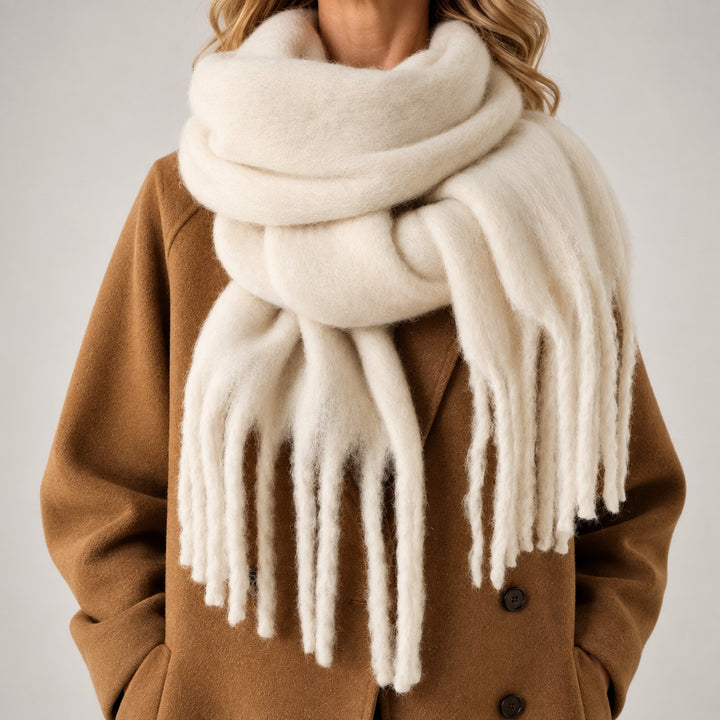 Soft fringed scarf - product photo 1