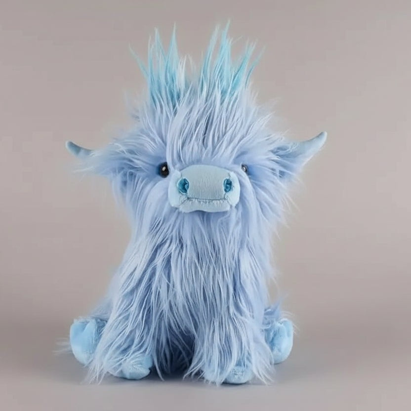 Soft Highland cow plush toy with a long fringe - product photo 10