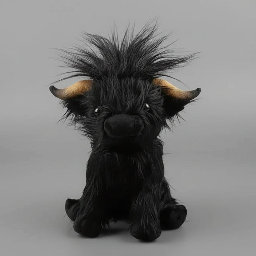 Soft Highland cow plush toy with a long fringe - product photo 11