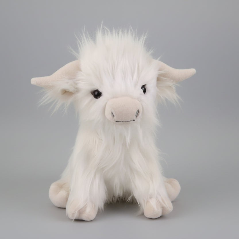 Soft Highland cow plush toy with a long fringe - product photo 12