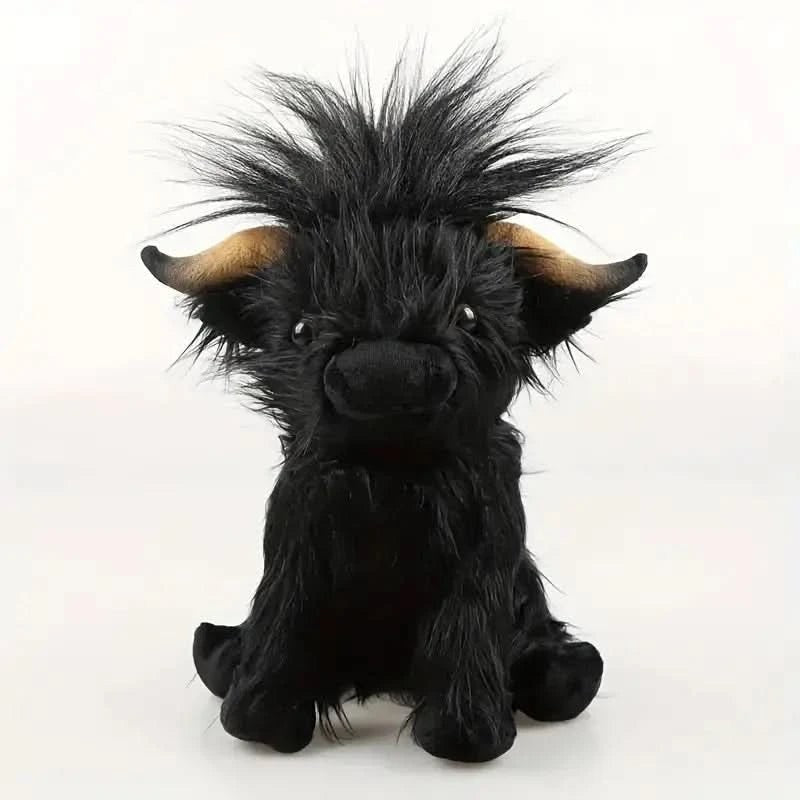 Soft Highland cow plush toy with a long fringe - product photo 6