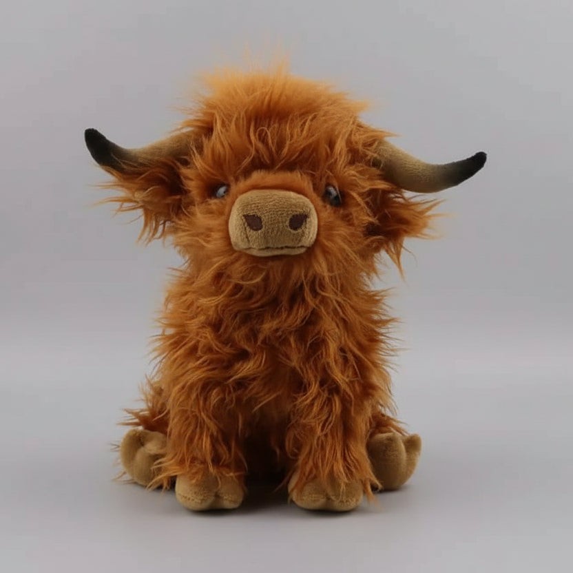 Soft Highland cow plush toy with a long fringe - product photo 9