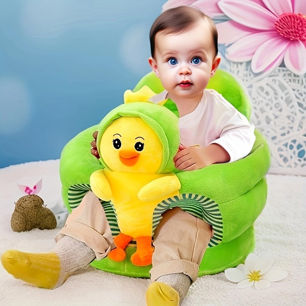 Soft plush baby support seat with a high back - product photo 1